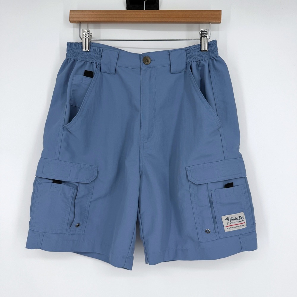 Bimini Bay Men's Blue Cargo Performance Shorts Fishing Outdoor Utility